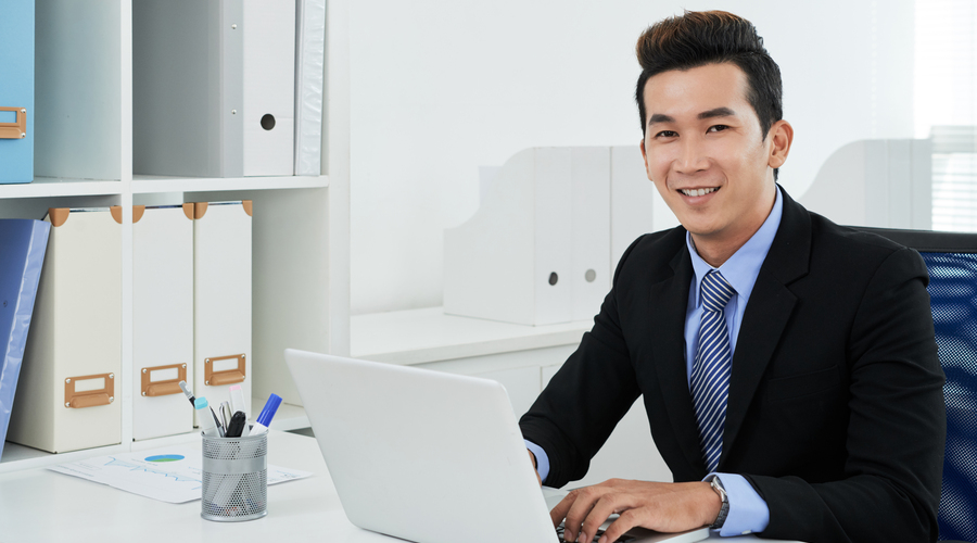 Portrait Asian White Collar Worker